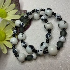 2 Glass Bead Bracelets